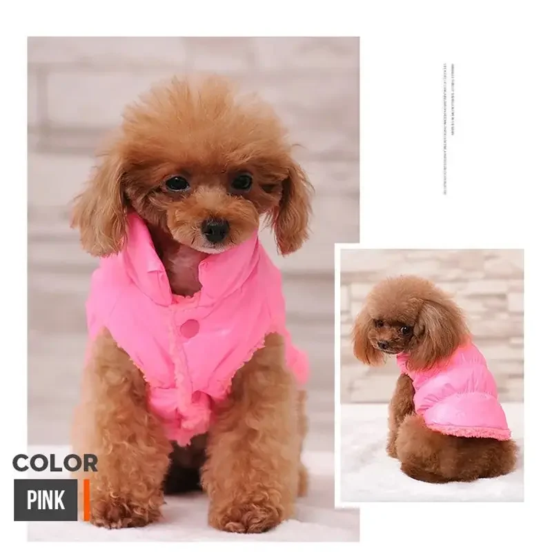 Warm Dog Clothes Winter Pet Down Jacket Dog Clothes for Small Dogs Chihuahua French Bulldog Cats Pet Costume Puppy Coats