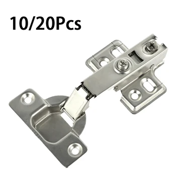 10/20 Pcs Hinges Cold Rolled Steel Hydraulic Cabinet Door Hinge Damper Buffer Soft Quiet Closing for all Cupboard Furniture