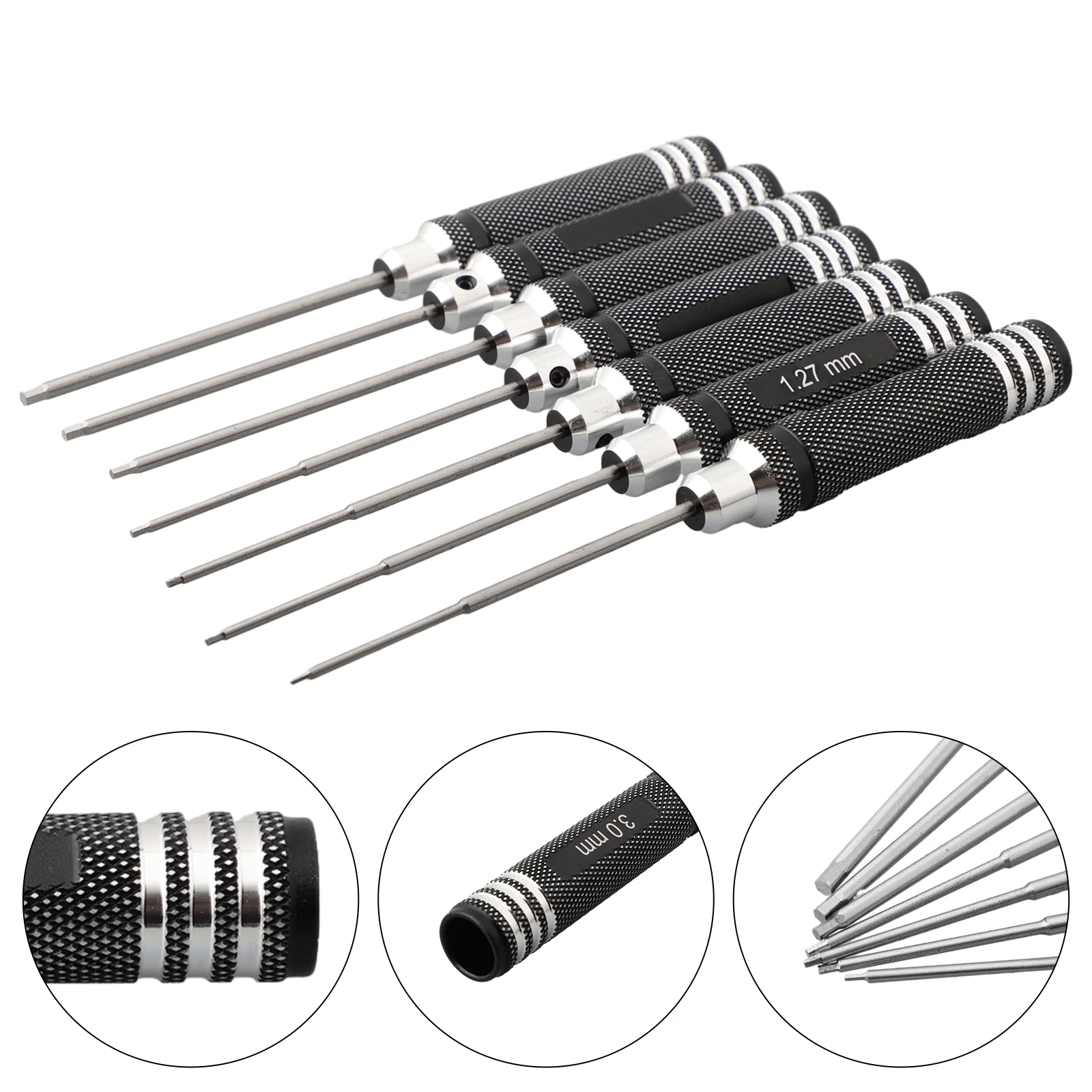 

7PCS Screwdriver Bit HSS Hexagon Wrench Screwdrivers Tools 0.9-3.0mm For RC Model Screw Driver Nutdrivers Hand Tools