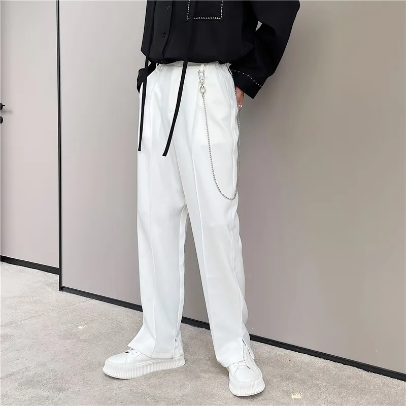 

2024 Spring and Summer Men's Casual Pants Stretchy Suit Pants Formal Business Trousers Classic White Black Trousers A333