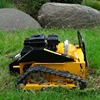 Customized super long driving range cut dry grass rc lawn mower with Gasoline generator 19inch remote flail mower for Farm Dam 4