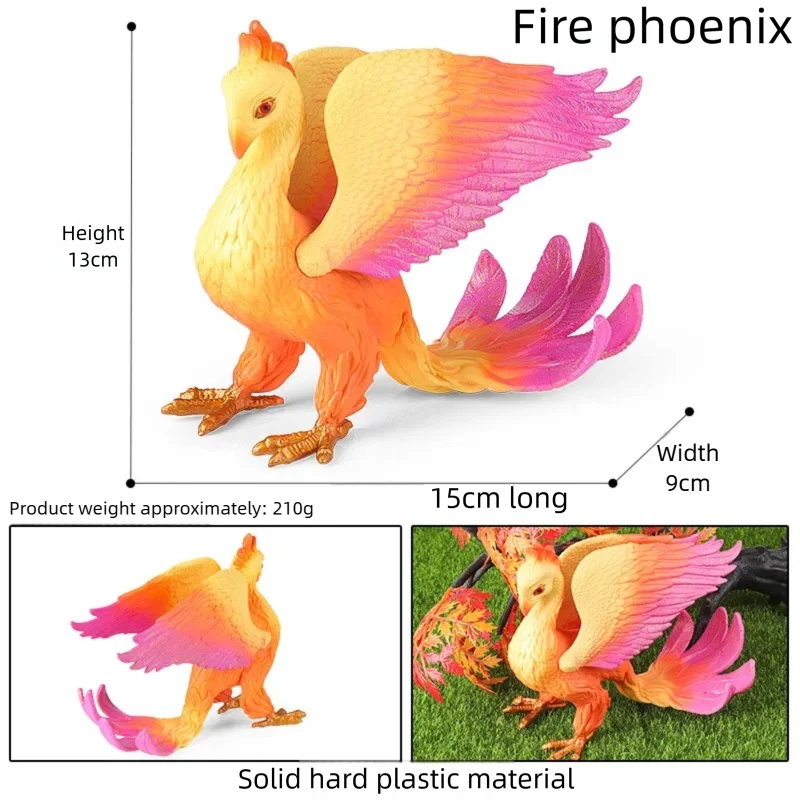 Majestic Mythical Figurine: Ice Wyvern and Phoenix Fantasy Beast Statue