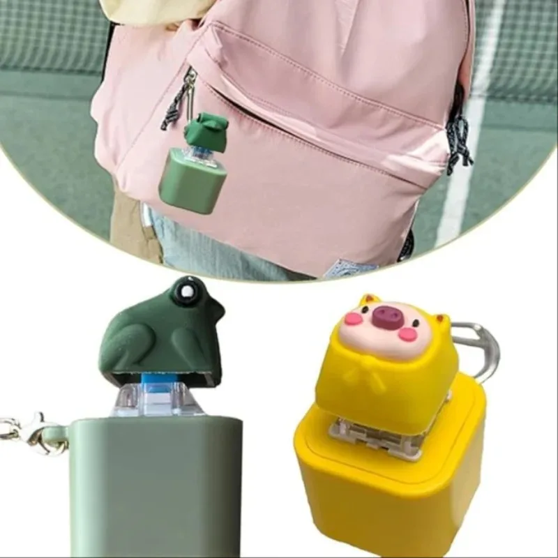 Keyboard Clicker Fidget Croaking Keychain, Rechargeable Stress-Relieving Clicky Keyboard Adult Animals Fidgets Single Key Frog Croaking Stress Reliever Colorful Lights Keyboard Fidget Toy