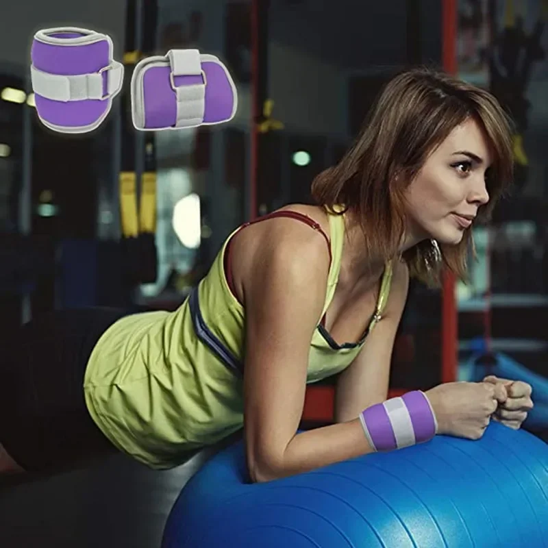 1 Pair Wrist Ankle Straps Fitness Sand Bag Training Wraps Strength Running Practice Dancing Body Building Weight Loaded Cuff