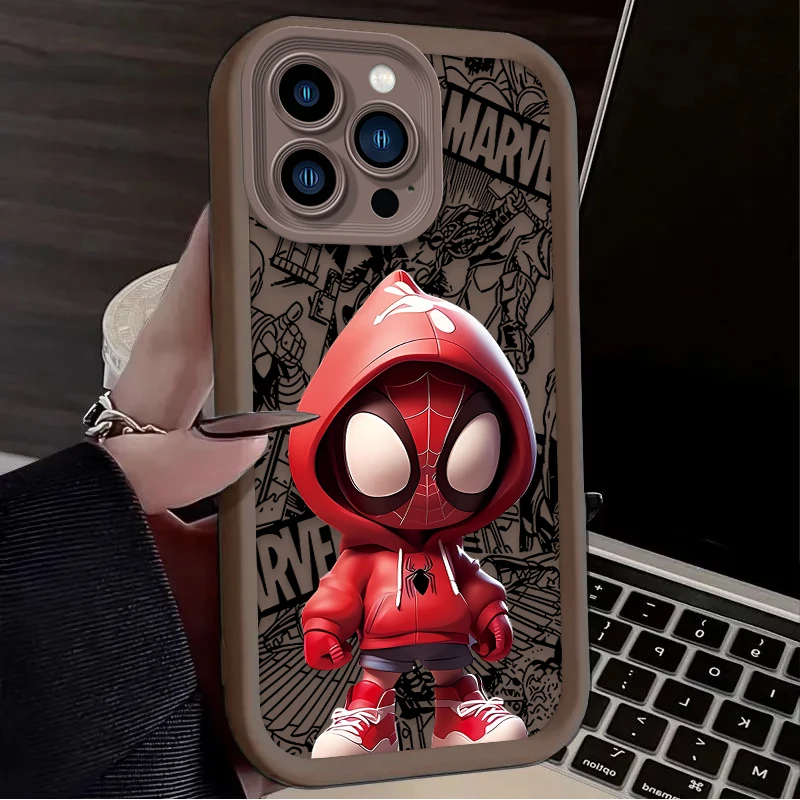 COOL Spider & Iron Hero Q Version Phone Case