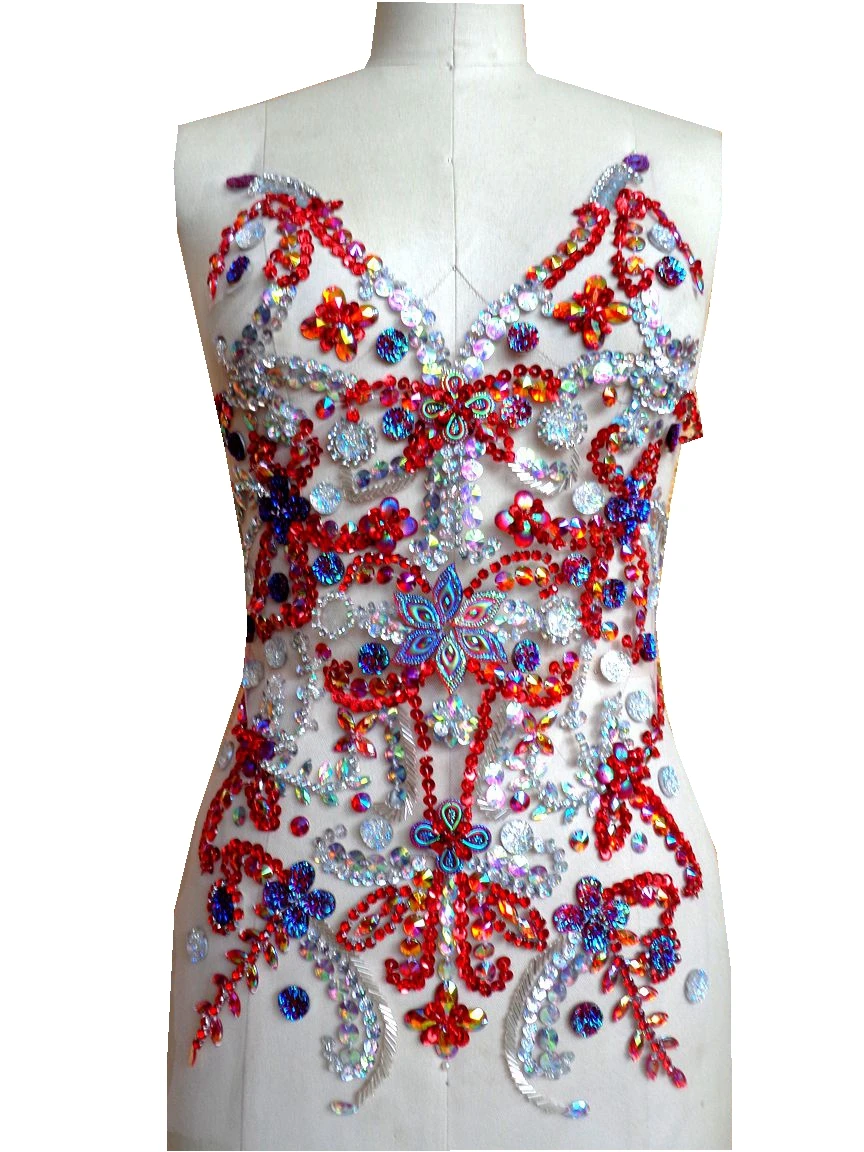 

Zbroh чистая ручная работа пришивка Стразы красные/прозрачные цветные кристаллы AB патчи 50*32 см Сделай Сам аксессуары для платья