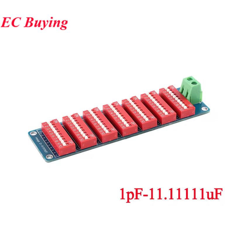 1pF-11.11111uF Programmable Capacitor Capacitance Board Module Eight-Segment 10% Accuracy 50V Withstand Voltage