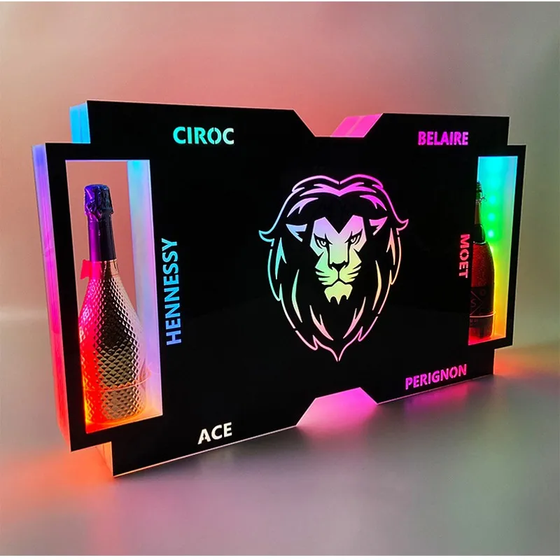 

Customized Rechargeable LED Digital Scrolling Message Billboard Display VIP Bottle Service Marquee Board Neon Sign Light Box