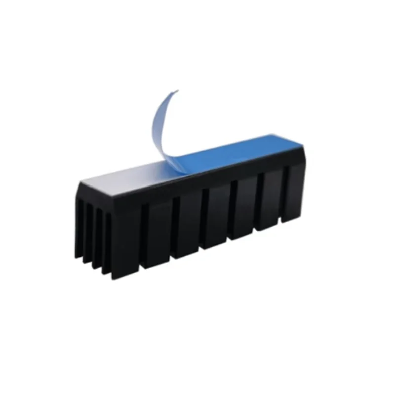 Aluminum heat sink 2PCS Aluminum heat sink black long strip heat sink motherboard 40 * 9 * 12MM hard disk aluminum strip radiator