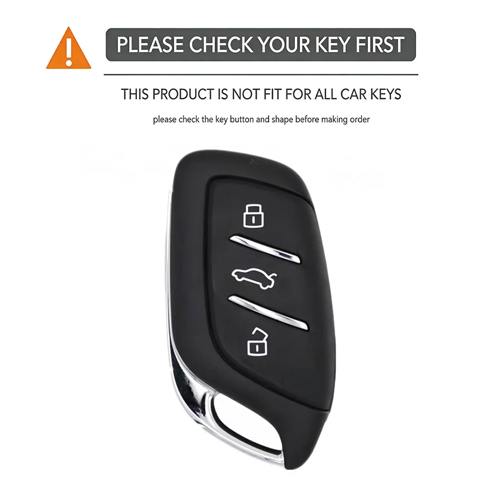 Carbon Fiber Style Silicone Key Cover Case