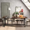 Dining Table for 8 People, 70.87-inch Rectangular Wood Kitchen Table with Strong Metal Frame, Industrial Large Long Dining Room 6