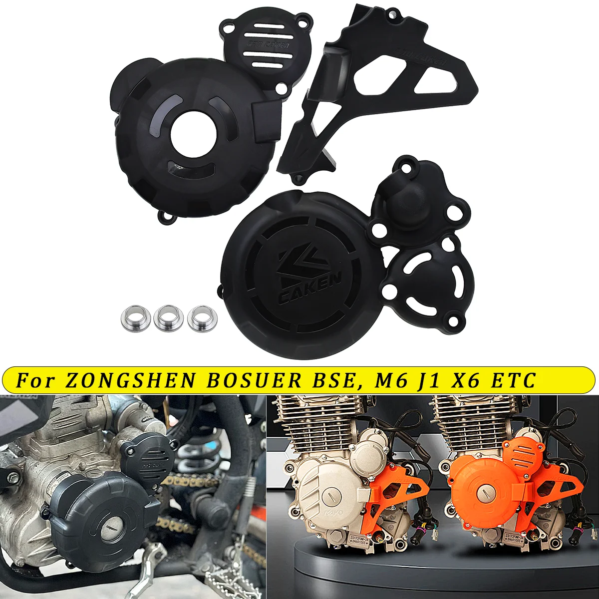 Für Bosuer BSE M6 J1 X6 ZongShen 300cc CBS300 Motorrad Magnetische Motor Kupplung Fahrer Kettenrad Motor Schutz Abdeckung