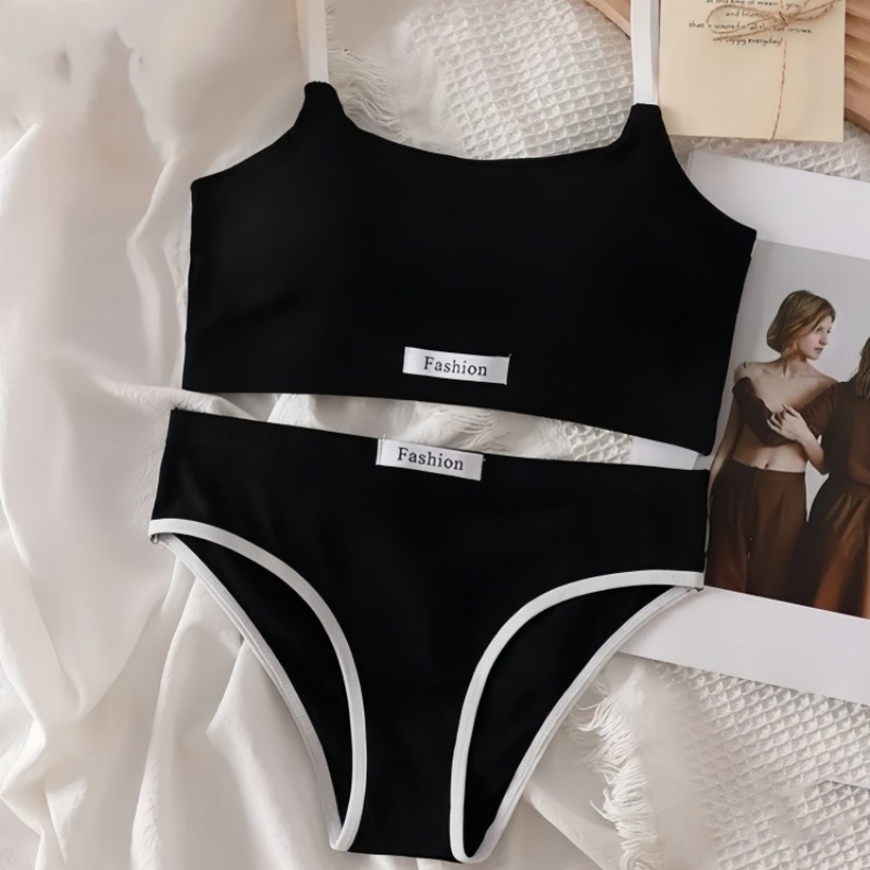 Women Seamless Bras Set Low Waist Panties 3/4 Cup Wireless Bra Sexy Lingerie Set Female Comfort Sports Underwear Set