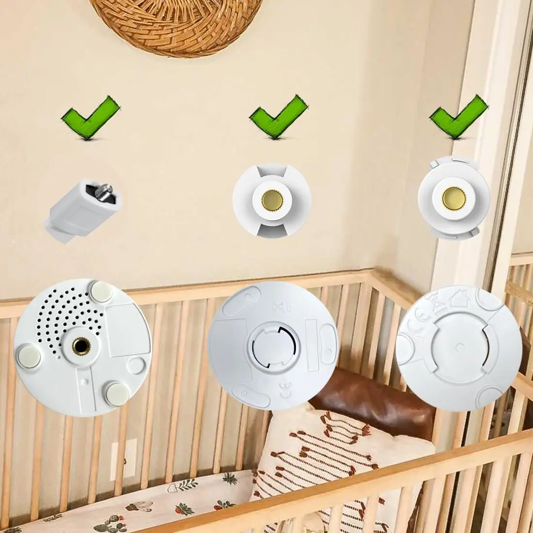 Soporte de cámara IP para Monitor de bebé, montaje en pared, soporte de gel de sílice, cuna sin agujeros, varilla de manguera, Flexible, giro