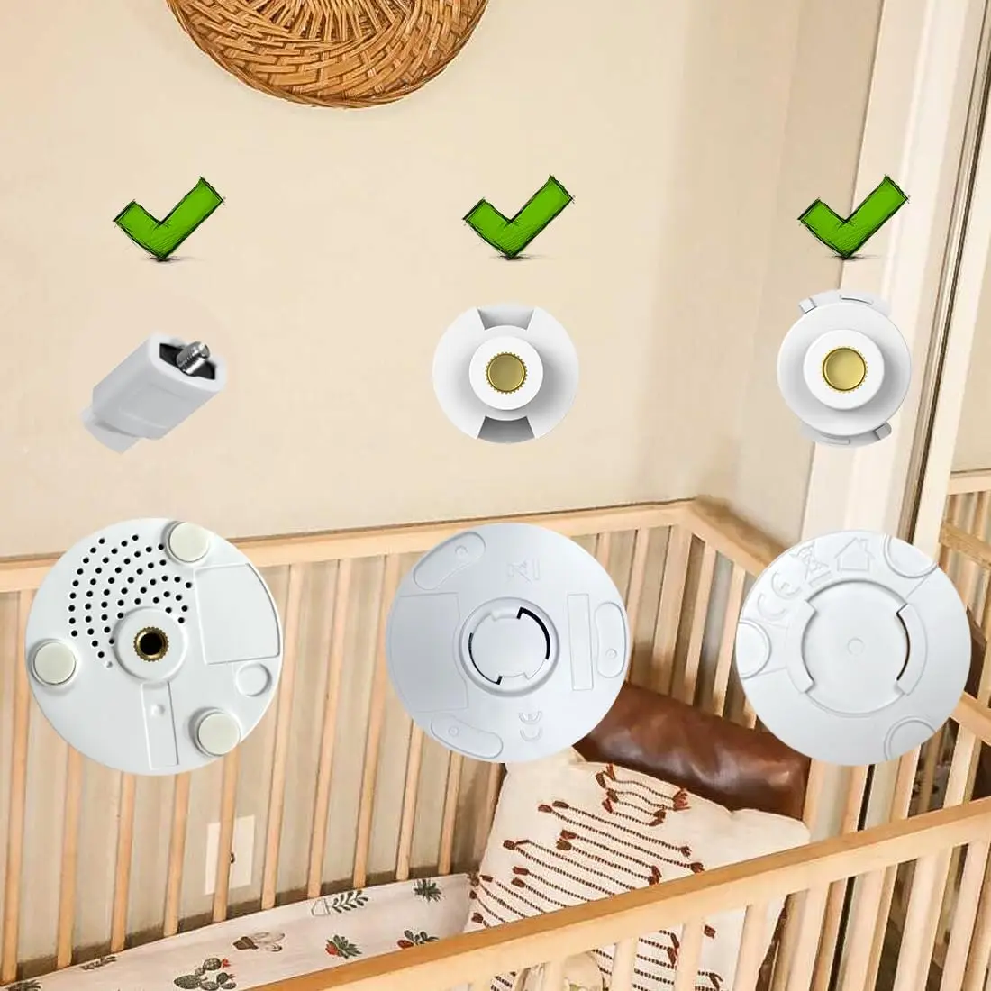 Camera Holder Stand IP Camera Holder Stand Baby Monitor Wall Mount Silica gel Bracket Hole-Free Crib Cradle Rod Hose Holder Flexible Twist Mounting