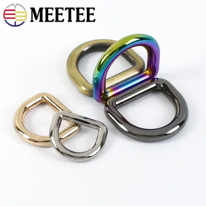 5/10Pcs 10-38mm 금속 O Dee D 링 버클 배낭 스트랩 걸쇠 벨트 루프 개 애완 동물 고리 웨빙 후크 DIY 가죽 액세서리