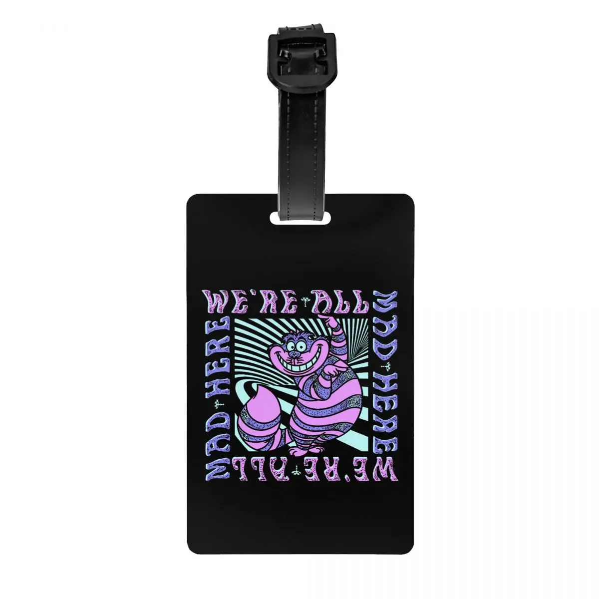 

Alice In Wonderland Funny Cheshire Cat Luggage Tag Baggage Tags Travel Bag Labels Suitcase