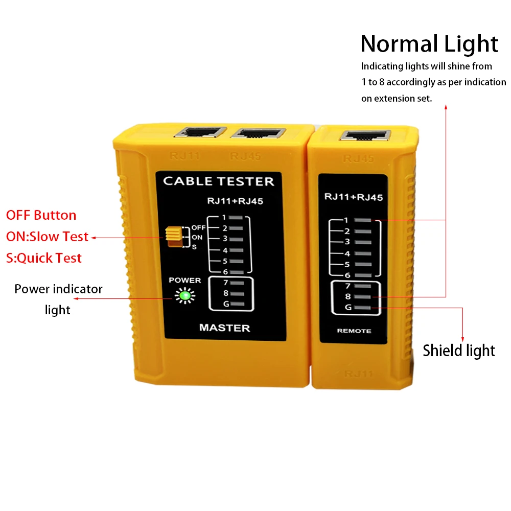 Cable lan tester Network Cable Tester RJ45 RJ11 RJ12 CAT5 UTP LAN Tester Networking Tool network Repair network cable tester