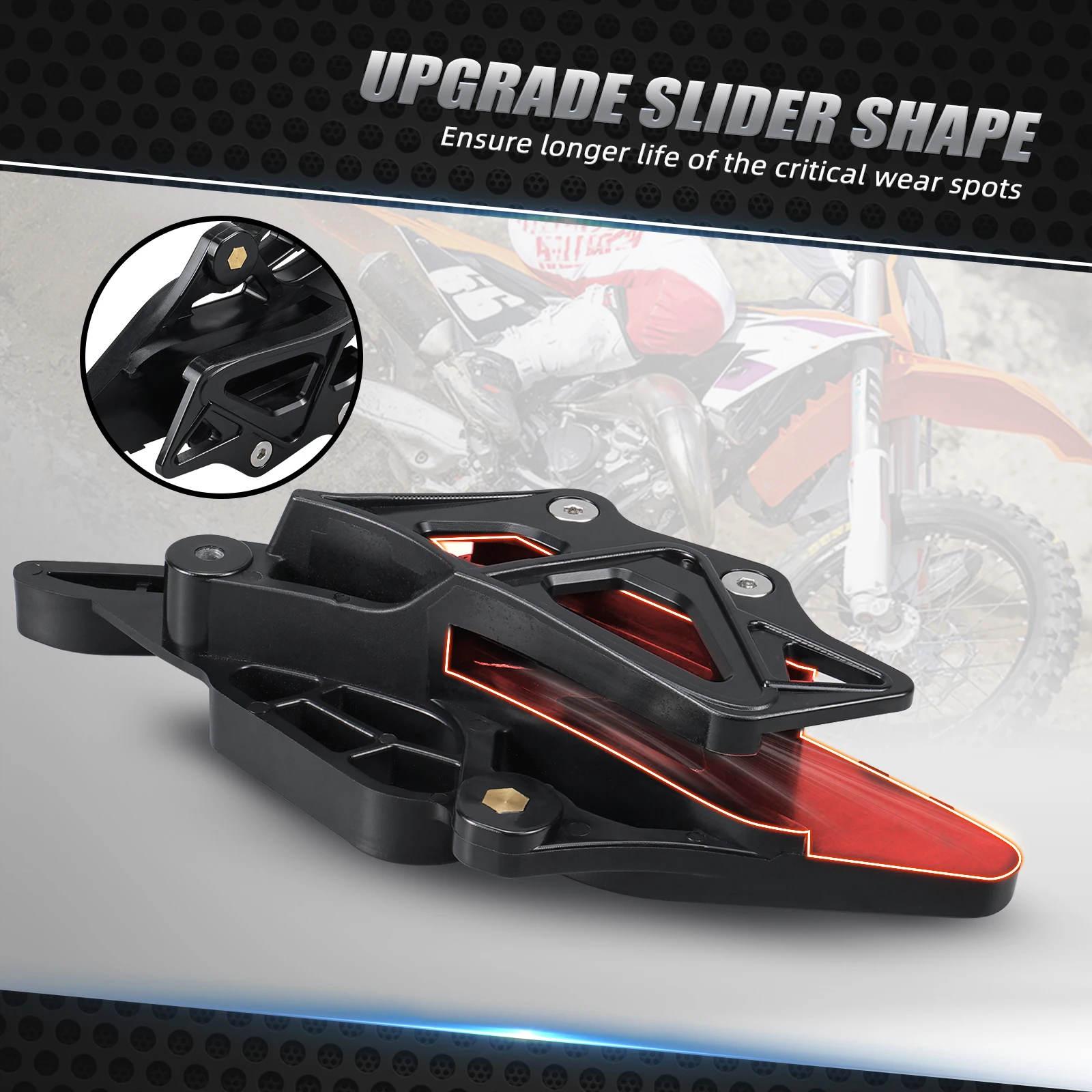 2024 für KTM EXC 300 EXCF 350 SXF 250 SXF 450 Für Husqvarna TE 300 FE 450 Für GasGas EC 300 Schwinge Schutz Kette Guide Schutz – Detail 8