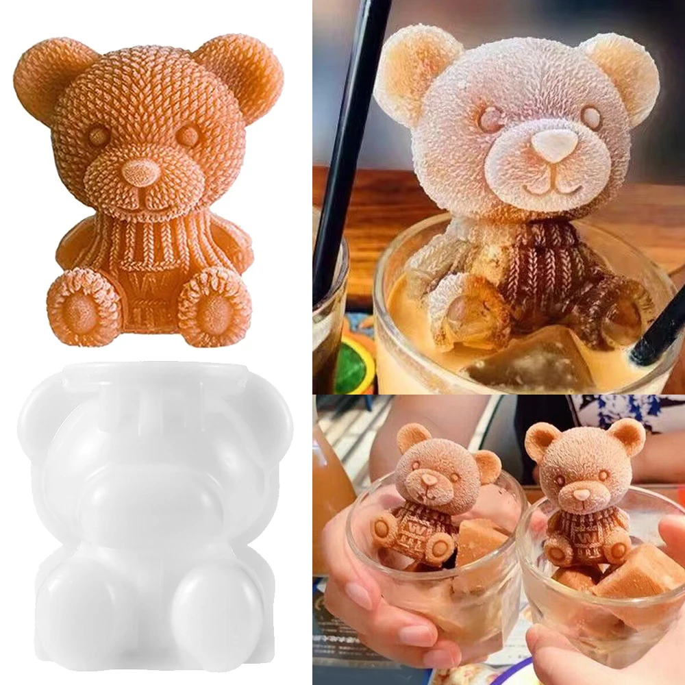 1pc Mignon Moule À Glaçons En Forme D'ours En Peluche Moule - Temu Belgium