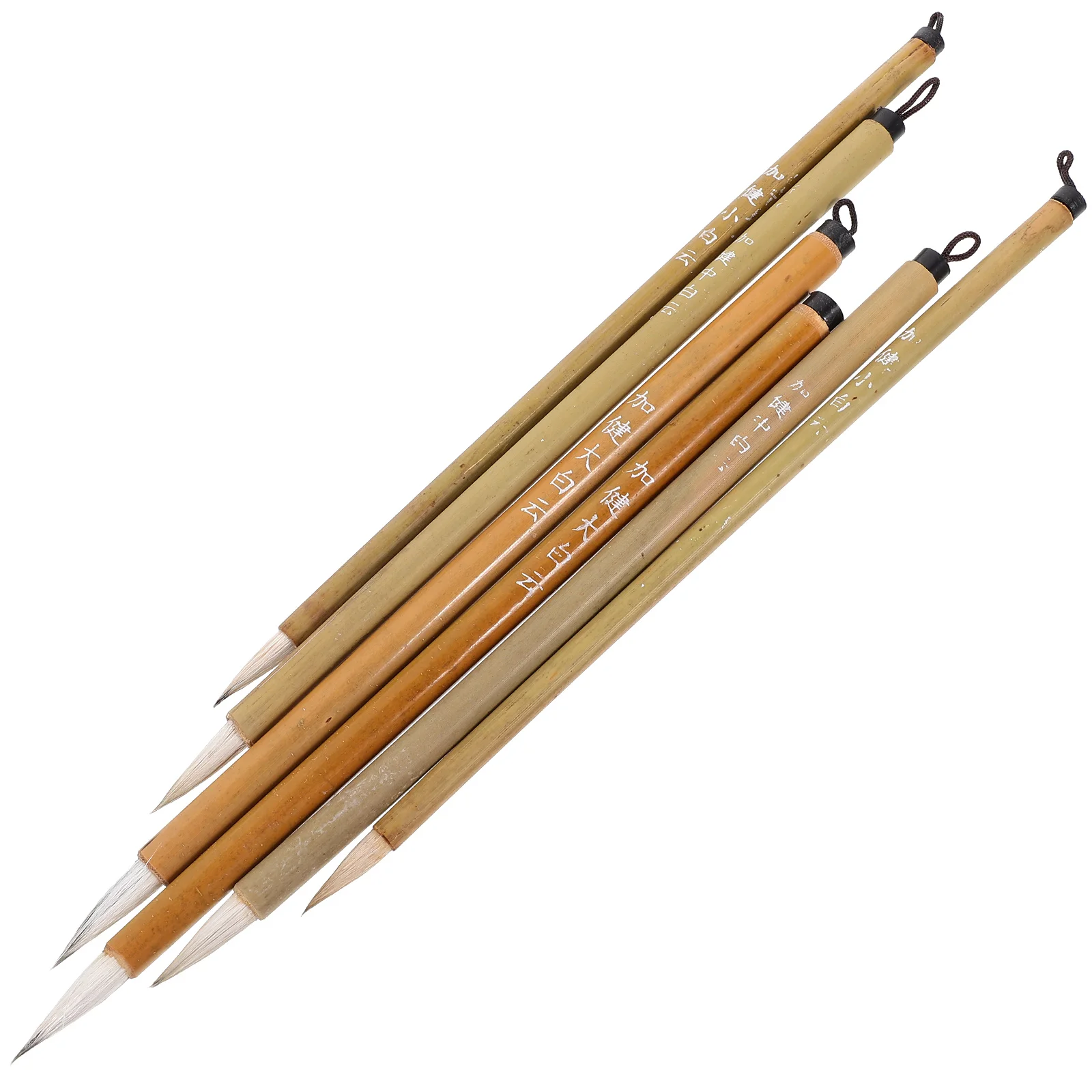 

6 Pcs Jianhao Writing Pen Brush Set Traditional Calligraphy Fountain Makeuo Accessories Bamboo Pole