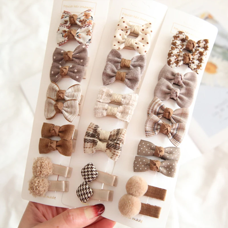 

5/10 шт., детские заколки для волос с бантом