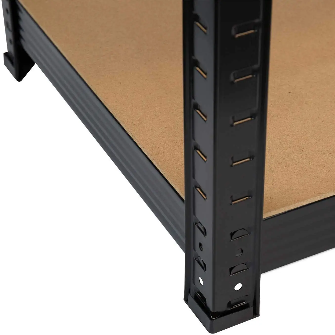 Set de 2 Estanter&iacute;as Met&aacute;licas Galvanizadas Color Negro 875Kg 5 Baldas modulares 180 x 90 x 40cm