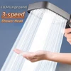 3 Modes Large Panel Shower Head 13cm High Pressure Spa Adjustable Water Saving Shower Head Filter Element Bathroom Accessories 1