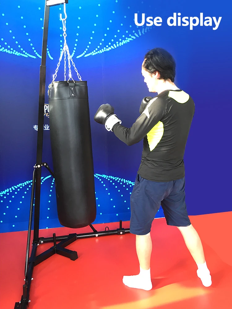 SteelAdjustableFoldableHeavyPunchingBagStandWorkoutEquipment