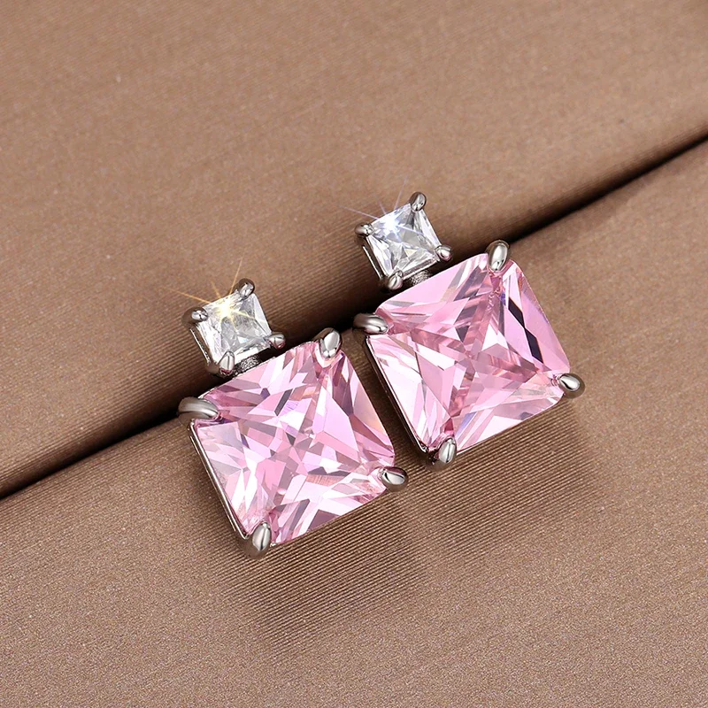 Caoshi wunderschöne exquisite Frauen Ohr stecker Zinken Einstellung kubischen Zirkon Braut Hochzeit Accessoires schönen Modeschmuck – Detail 7