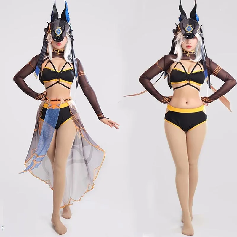 

Женский костюм для косплея Game Genshin Impact Cyno, милый сексуальный купальник бикини, комбинезоны, летний костюм, новинка 2023