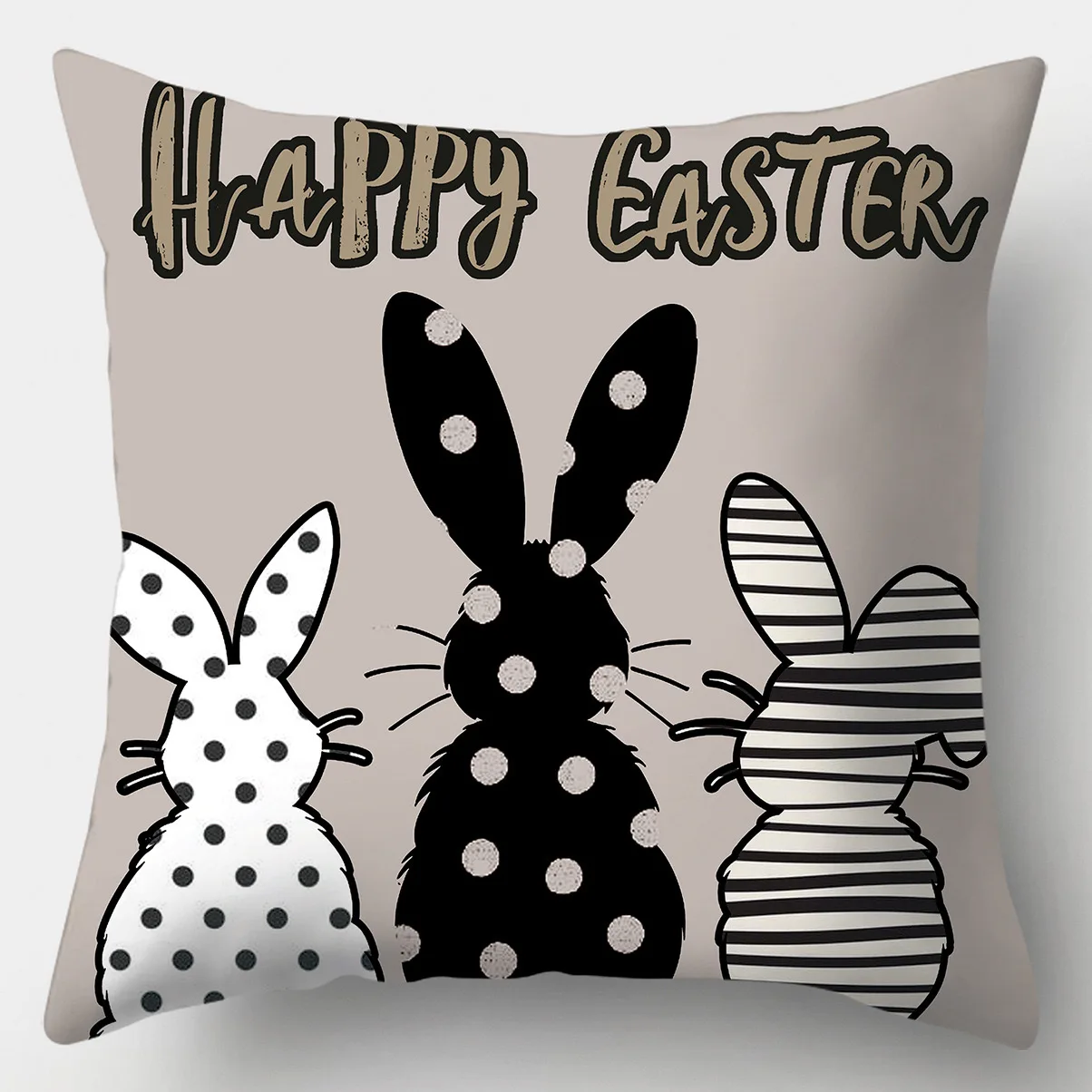 Easter Cartoon Printed Bunny Egg Pillowcase Home Sofa Cushion Cover Bedroom Bedside Pillow Cover 2