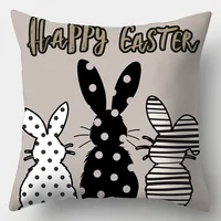 Easter Cartoon Printed Bunny Egg Pillowcase Home Sofa Cushion Cover Bedroom Bedside Pillow Cover 2