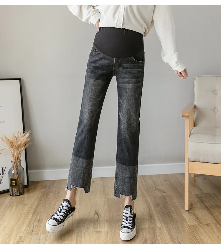 Maternity Pants Spring and Autumn Maternity Pants Large Size Loose Straight Pants Maternity Jeans P06053 womens maternity clothes