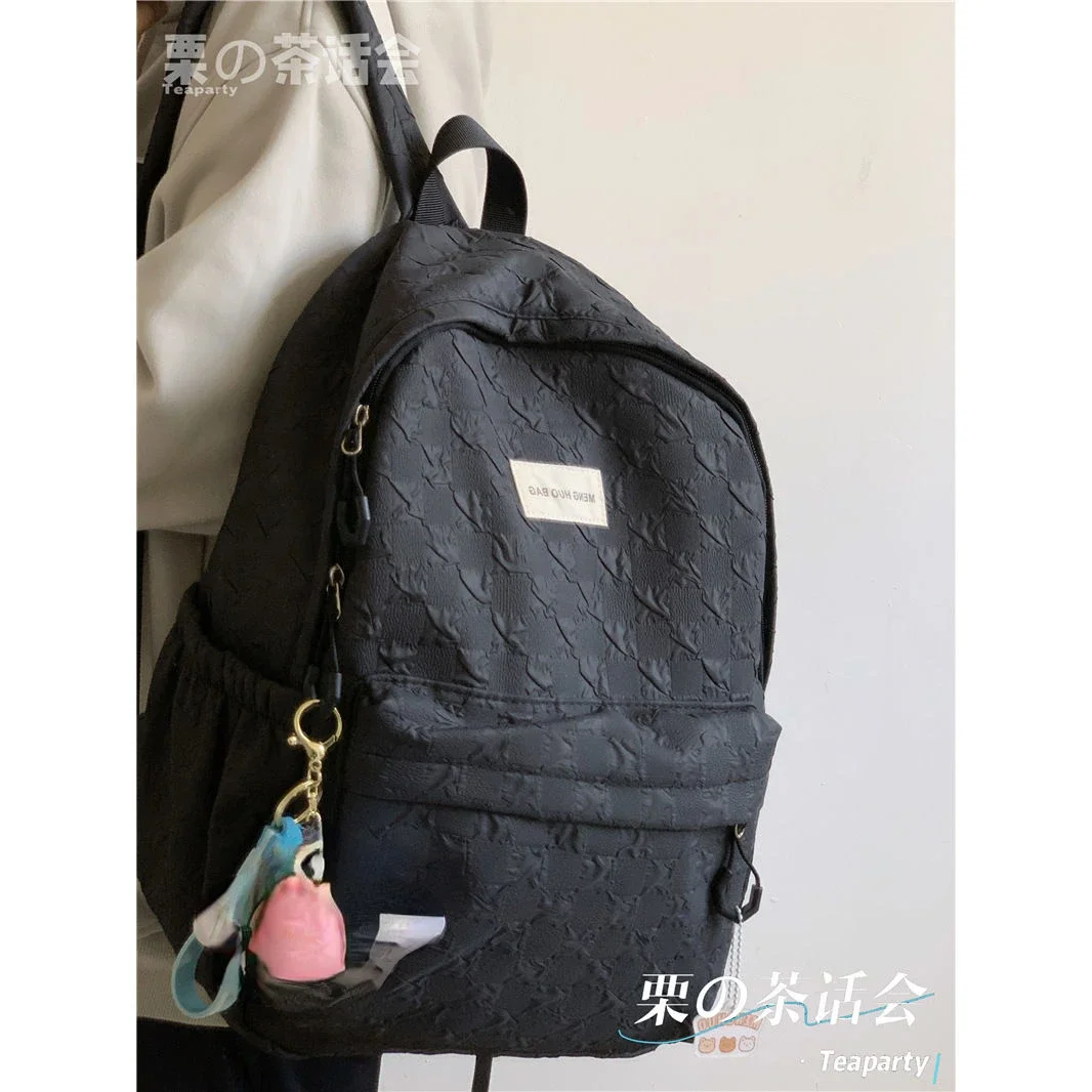 

Универсальный повседневный деловой рюкзак в Корейском стиле для женщин, простой однотонный школьный ранец в стиле преппи для студентов колледжей