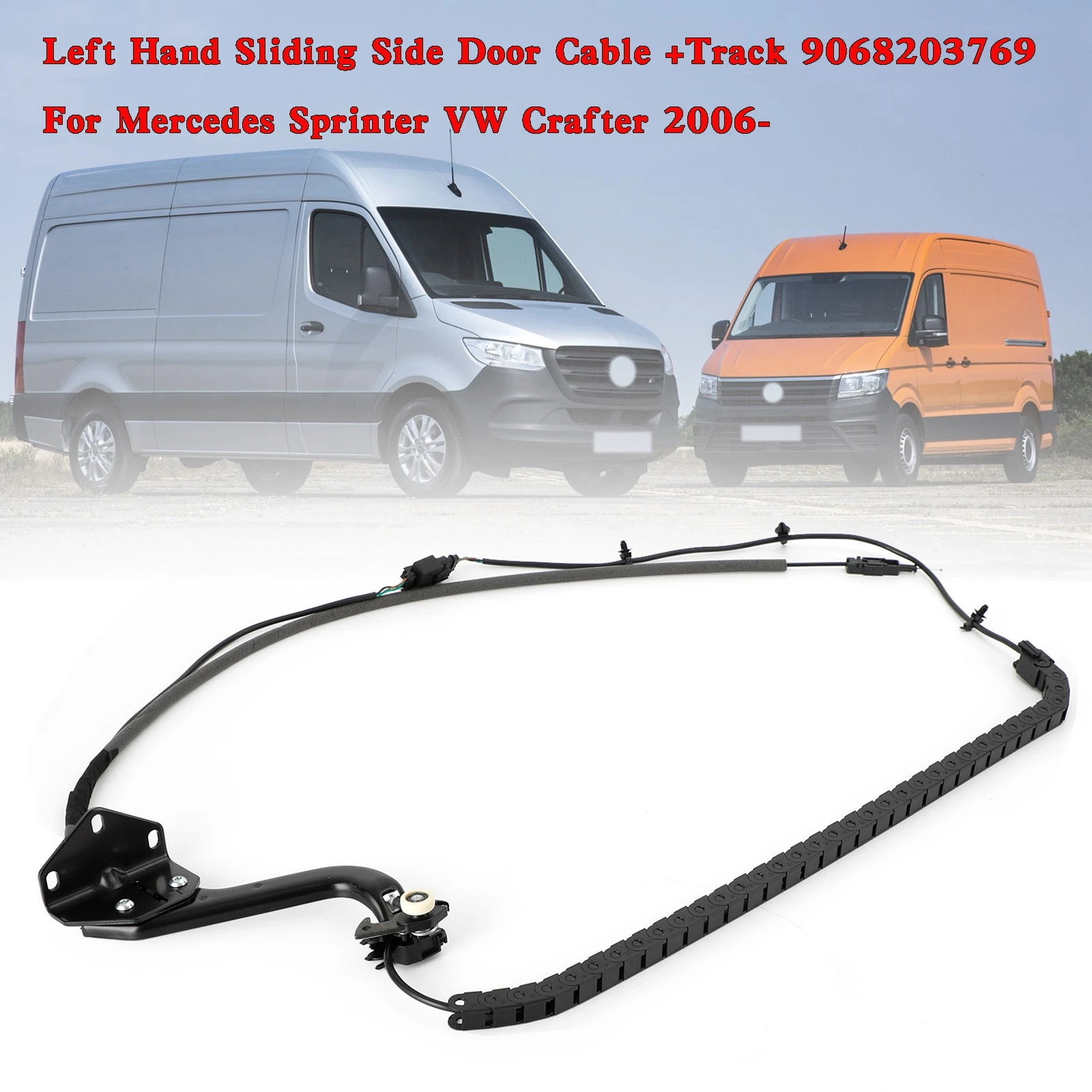 Artudatech Cavo Porta Laterale Scorrevole Sinistro + Binario 9068203769 Per Sprinter Vw Crafter 06-Accessori Auto