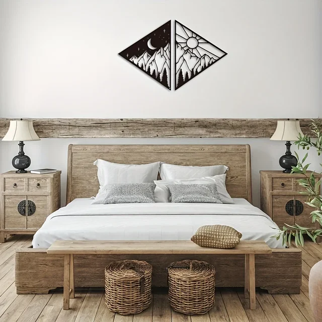 Sun and Moon Mountain Wall Art 4