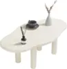 Cloud Coffee Table - Cute Coffee Table - Irregular Shape Coffee Table with 4 Legs - Modern End Table,Easy Assembly-White 2