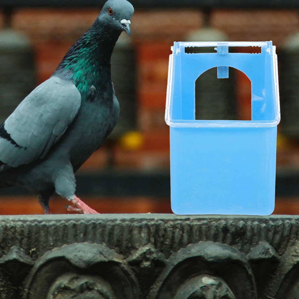 

2 Pcs Pigeon Feed Box Feeding Accessory Multi-function Bird Feeder Where Household Food Storage Container Plastic for Feeders