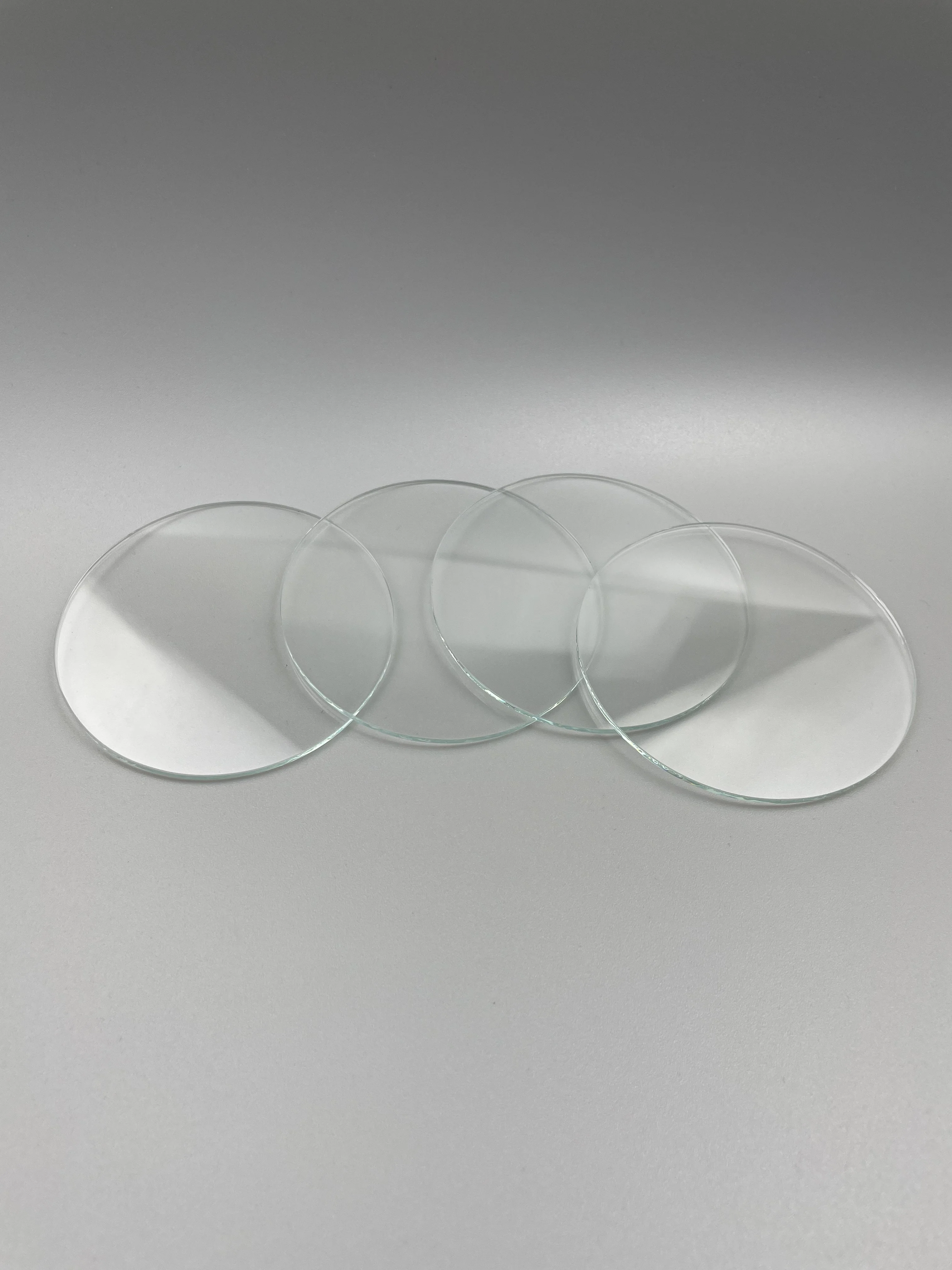 Transparent Flat Round Glass Replacement Part - Various Diameters Available
