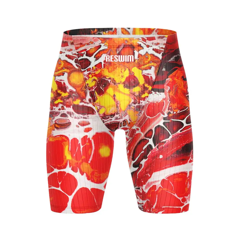 Swim Trunks Men's Swimming Trunks Jammer Swimsuit Beach Tights Shorts Training Professional Athletic Surf Swimwear