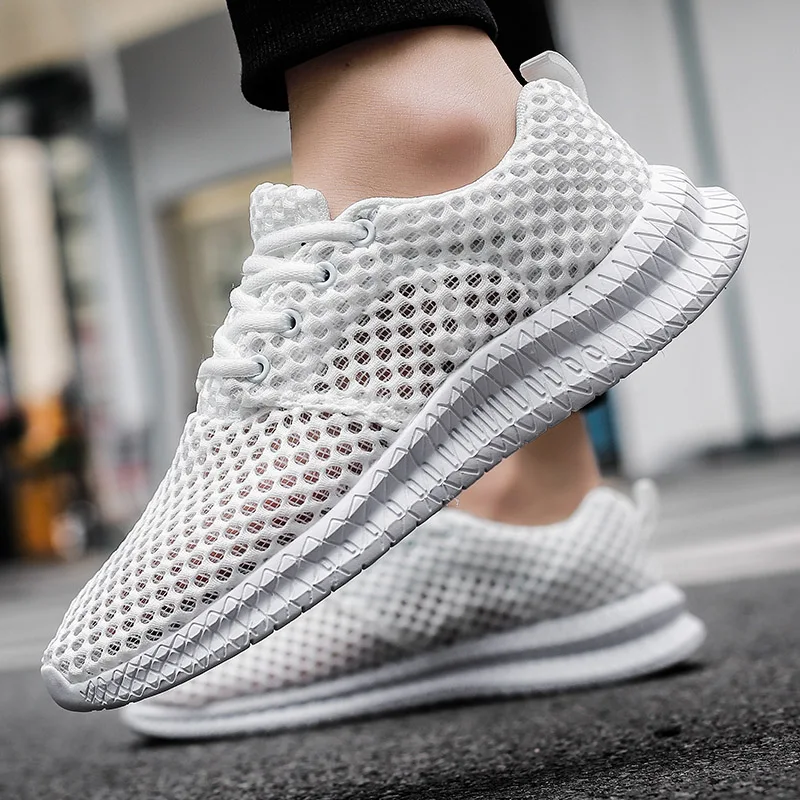

Summer Men's Shoes Male Casual Sneakers Hollow Mesh Breathable Men's Running Shoes Lightweight Outdoor Trekking Jogging Shoes