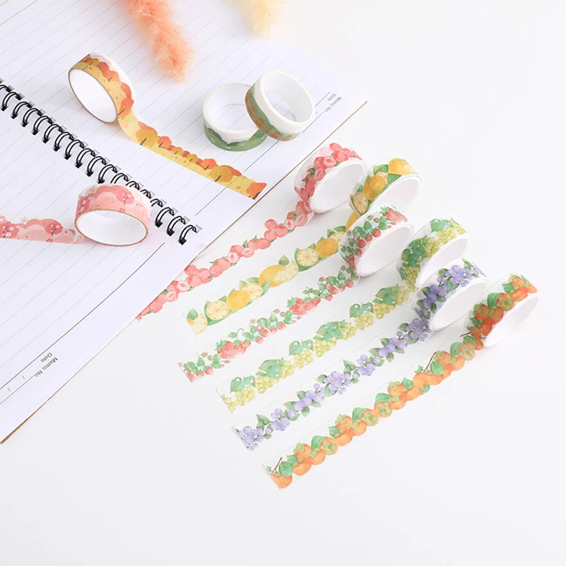 Lot De 6 Rubans Adhésifs Washi, 6 Rouleaux De Ruban De Masquage