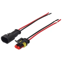 2Pin Waterproof AMP Auto Connector 18AWG Male Female with Wire Quick Disconnect for Truck DJ7021-1.5-11/21 OEM 282080-1/282104-1 5