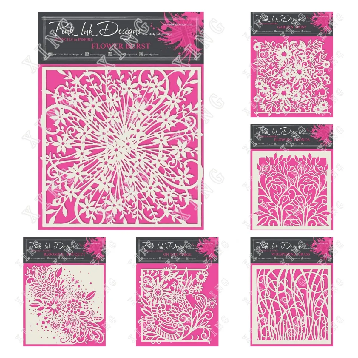 

New Garden Daisy Fronds Bouquet Flower Grass Layering Stencils Painting Scrapbook Coloring Embossing Album Decorative Template