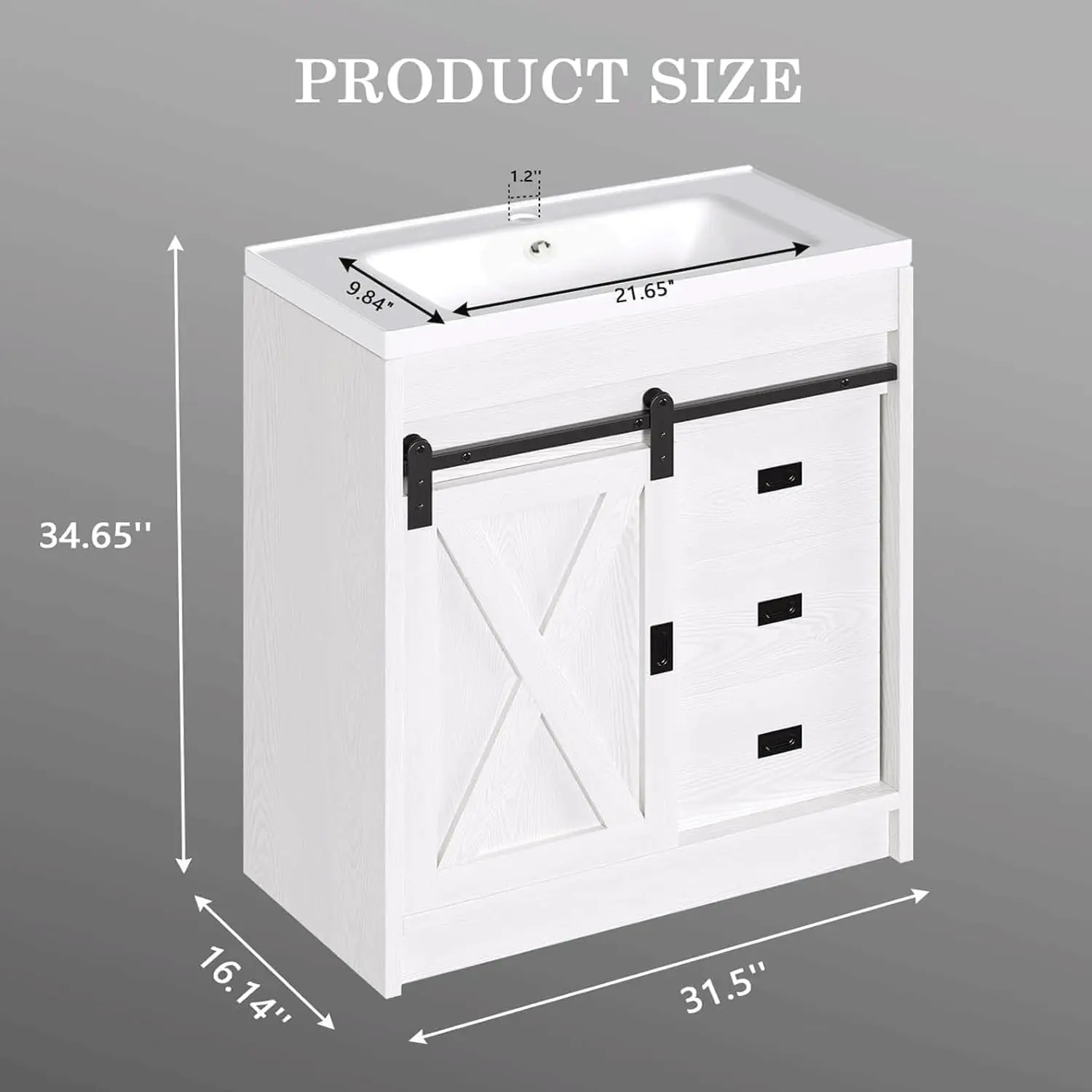 Farmhouse Vanity with Sink 3