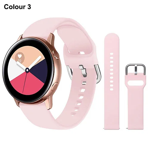 Versatile Silicone Smartwatch Band - 20mm/22mm Strap, Multiple Color Options