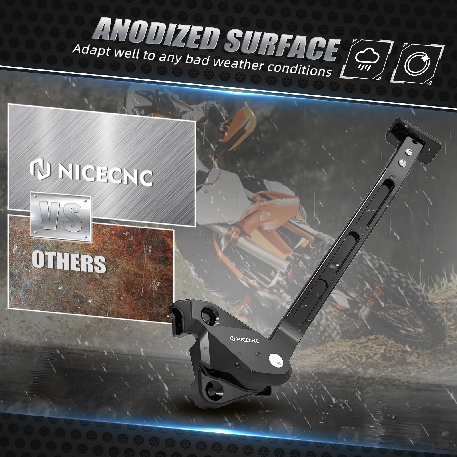For-Husqvarna TC 125 250 FC 250 350 450 25MM Adjustable Kickstand Side Stand For GasGas MC 125 250F 350F 450F -23