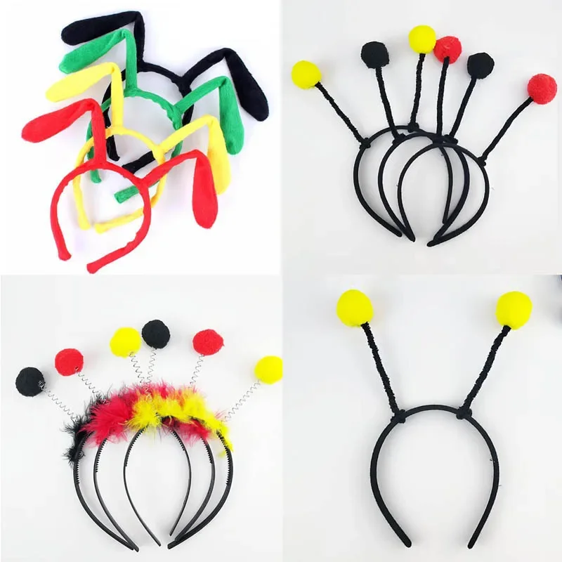 

Adult Kids Party Plush Child Ant Bee Antenna Headband Boy Girl Ladybird Gift Animal Hair Bands Halloween Costume Cosplay