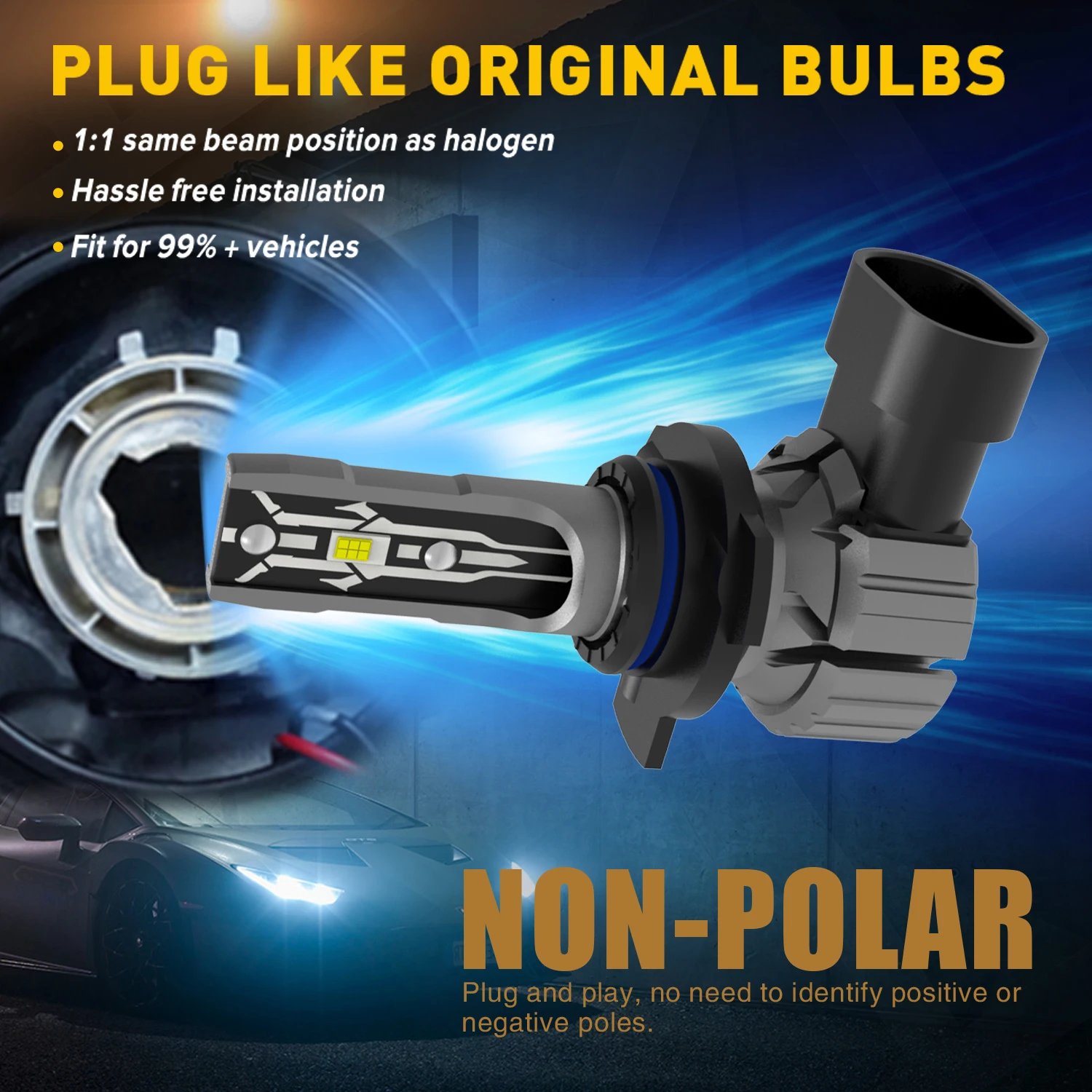 2개 HIR2 9012 LED 헤드라이트 캔버스 PX22d 자동차 전구 모토 화이트 안개등 터보 다이오드 램프 12v 55w 도요타 오리스 E18 20122025용